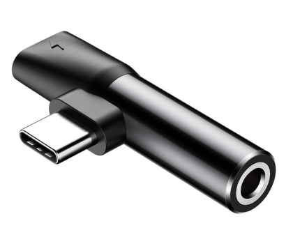 Przejściówka Baseus USB-C - Jack 3.5mm i USB-C (do ładowania)